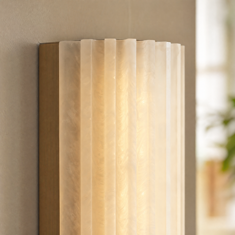 Capsula Alabaster Wall Sconce 11.8" by Dalmivik, furnished room or product detail view