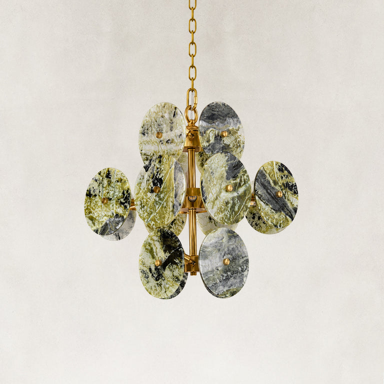 Cascading Marble Disc Chandelier 22.8" shown against a neutral background