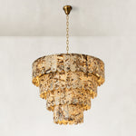 Cascading Marble Panel Chandelier 33.5