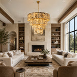 Cascading Marble Panel Chandelier 33.5