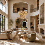Cascading Marble Panel Chandelier 33.5