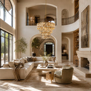 Cascading Marble Panel Chandelier 33.5