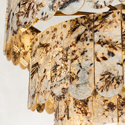Product detail of Cascading Marble Panel Chandelier 33.5
