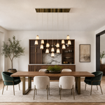 Cascata Alabaster Linear Chandelier 47.2" by Dalmivik, furnished room or product detail view