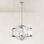 Product detail of Chrome Oval Marble Cage Chandelier 23.6