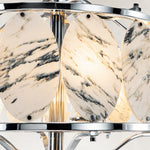 Product detail of Chrome Oval Marble Cage Chandelier 23.6