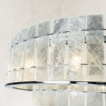 Product detail of Chrome Tiered Marble Ring Chandelier 31.5