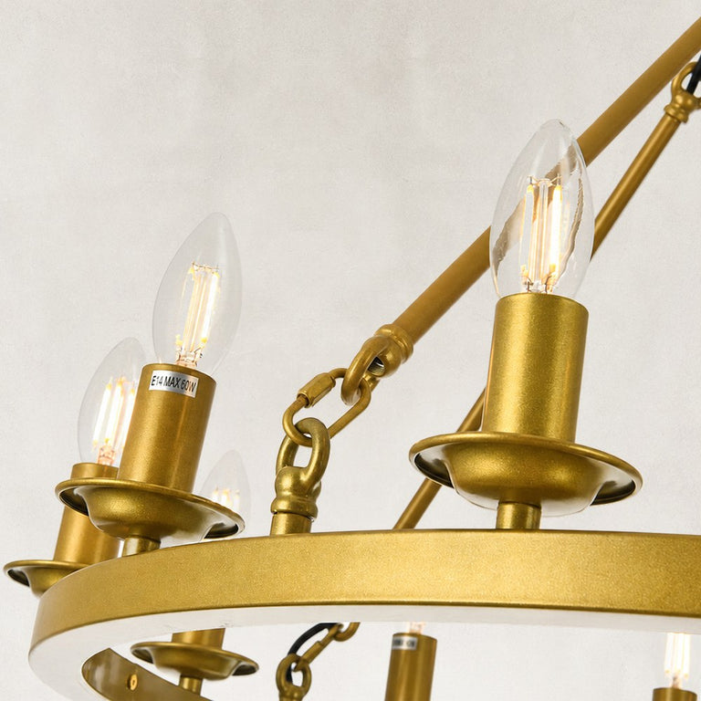 Classic Candle Ring Chandelier in 31.5 in / 80 cm - material detail