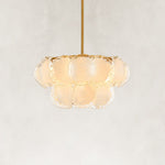 Cloud Glass Drum Chandelier in 24 in / 61 cm - alternate angle