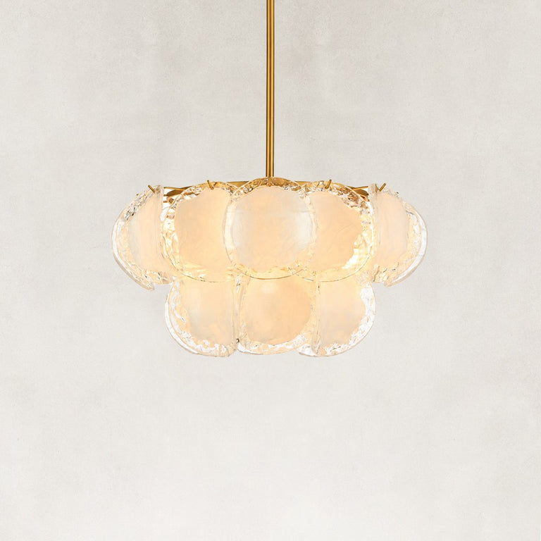 Cloud Glass Drum Chandelier in 24 in / 61 cm - alternate angle