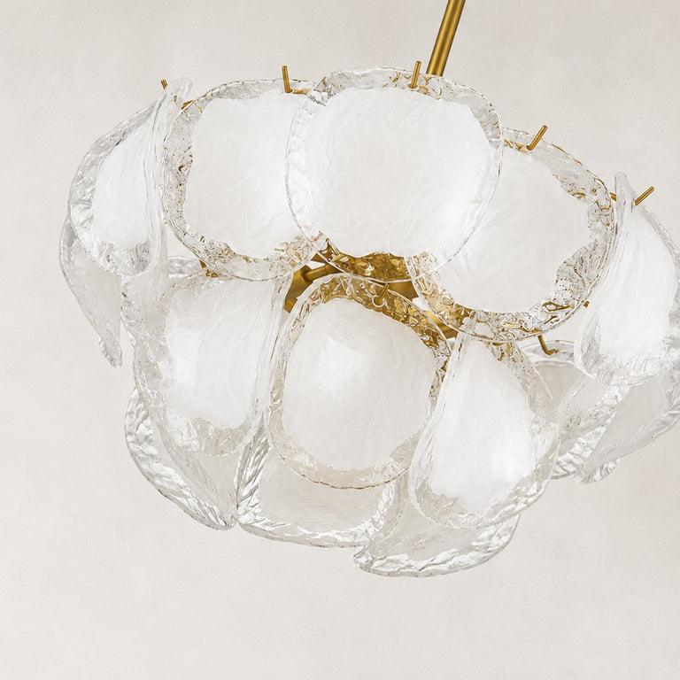 Cloud Glass Drum Chandelier in 24 in / 61 cm - material detail