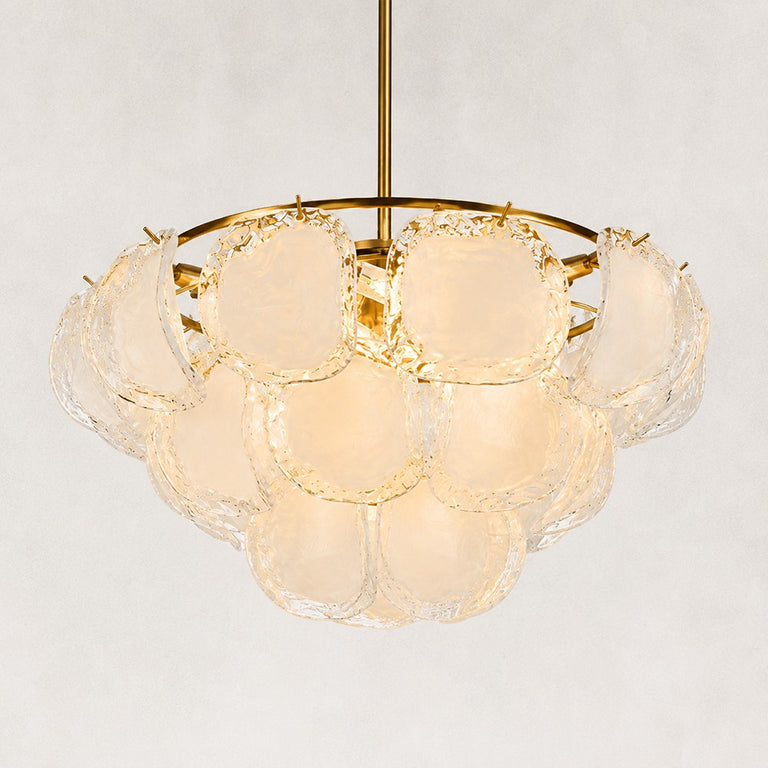 Cloud Glass Drum Chandelier in 30 in / 76 cm - material detail