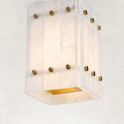 Product detail of Cloud White Twelve-Panel Marble Lantern Pendant against a neutral background