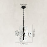 Dimension diagram for Clustered White Marble Disc Chandelier 23.6