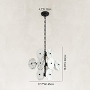 Dimension diagram for Clustered White Marble Disc Chandelier 23.6