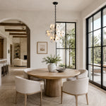 Clustered White Marble Disc Chandelier 23.6