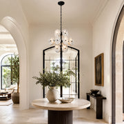 Clustered White Marble Disc Chandelier 23.6
