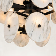 Product detail of Clustered White Marble Disc Chandelier 23.6