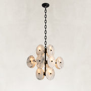Clustered White Marble Disc Chandelier 23.6