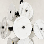 Product detail of Clustered White Marble Disc Chandelier 23.6