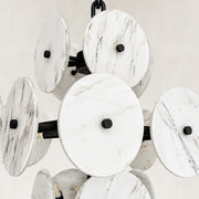 Product detail of Clustered White Marble Disc Chandelier 23.6