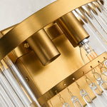 Semicircular Two-Light Glass Wall Sconce fixture detail