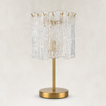 Glass Accent Table Lamp 10" complete fixture view