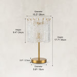 Glass Accent Table Lamp 10" fixture dimensions