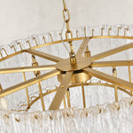 Twelve-Light Glass Globe Chandelier 36" fixture detail