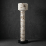 Colonna Ribbed Column Floor Lamp by Dalmivik, complete fixture view