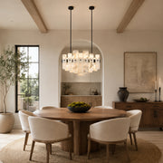 Compact Petal Marble Chandelier 27.6