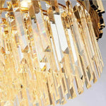 Close-up of faceted crystal rods beneath the metal crown.