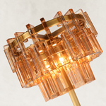 Amber crystal floor lamp component detail