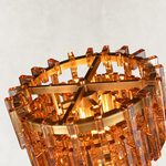 Amber crystal floor lamp component detail