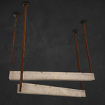 Lacora Modern Alabaster Linear Pendant Light by Dalmivik, complete fixture view