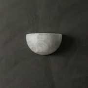 Greta Modern Alabaster Wall Sconce by Dalmivik, complete fixture view