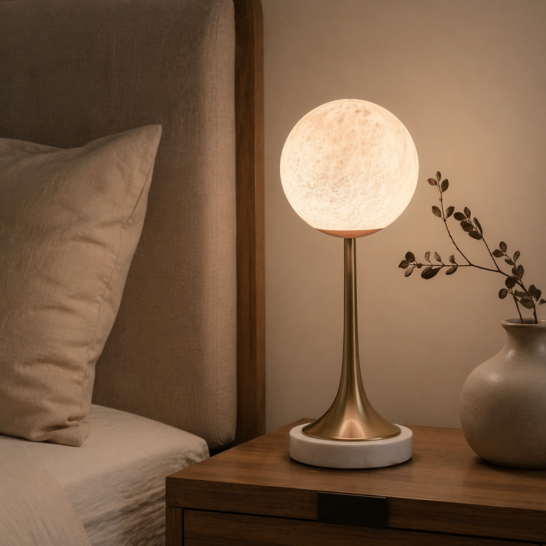 Alabaster Orb Table by Dalmivik, product or room detail view