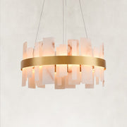 Alabaster Panel Ring Chandelier, 24 in