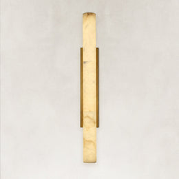 Brass Alabaster Panel Wall Sconce, 36 in