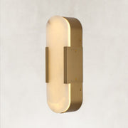 Brass Alabaster Pill Wall Sconce, 14 in