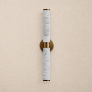 Anello Modern Linear Alabaster Sconce by Dalmivik, complete fixture view