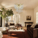 Crystal Branch Cascade Chandelier, 24 in