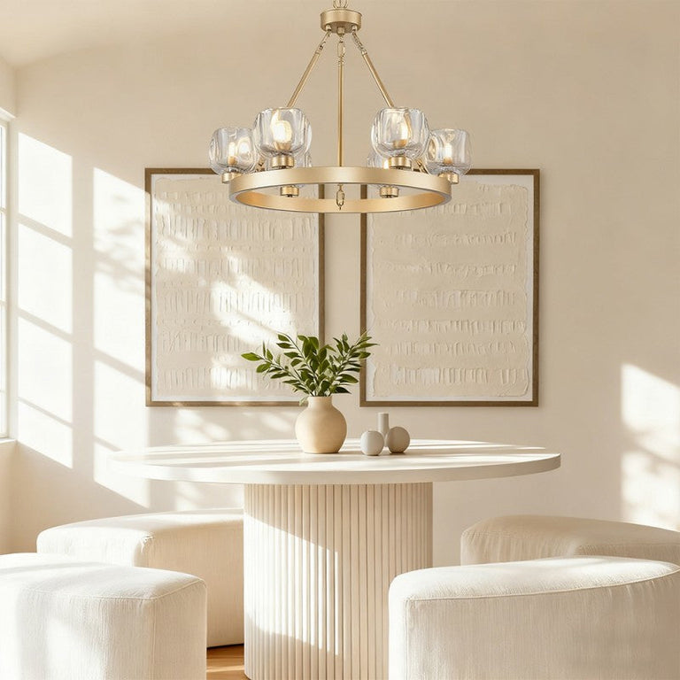 Cup-Shade Ring Chandelier