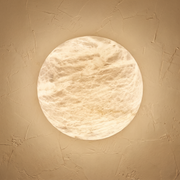 Egg Shape Ceiling Alabaster by Dalmivik, complete fixture view