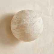Egg Shape Ceiling Alabaster by Dalmivik, complete fixture view