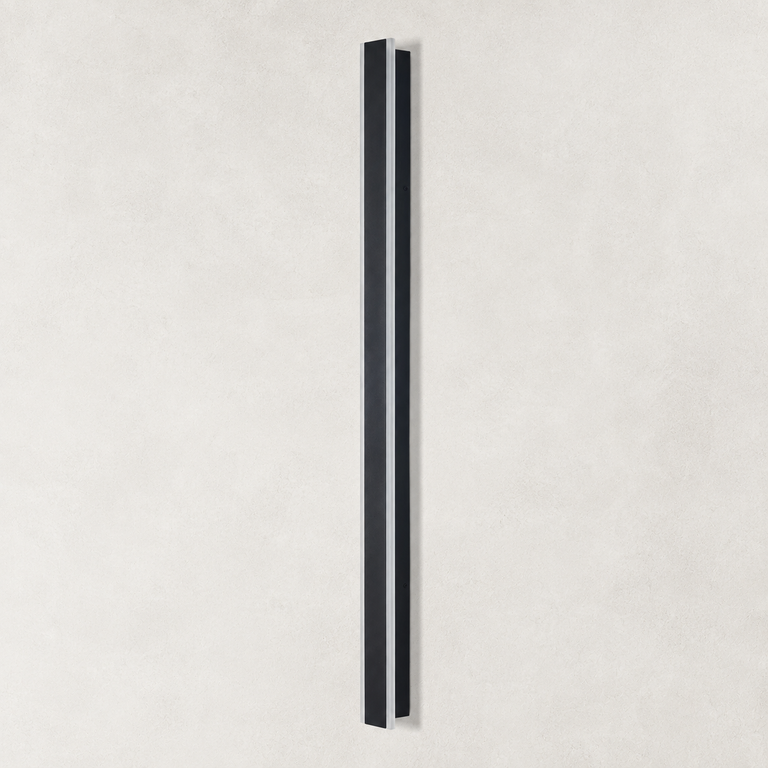 Complete slim linear outdoor wall fixture, unlit