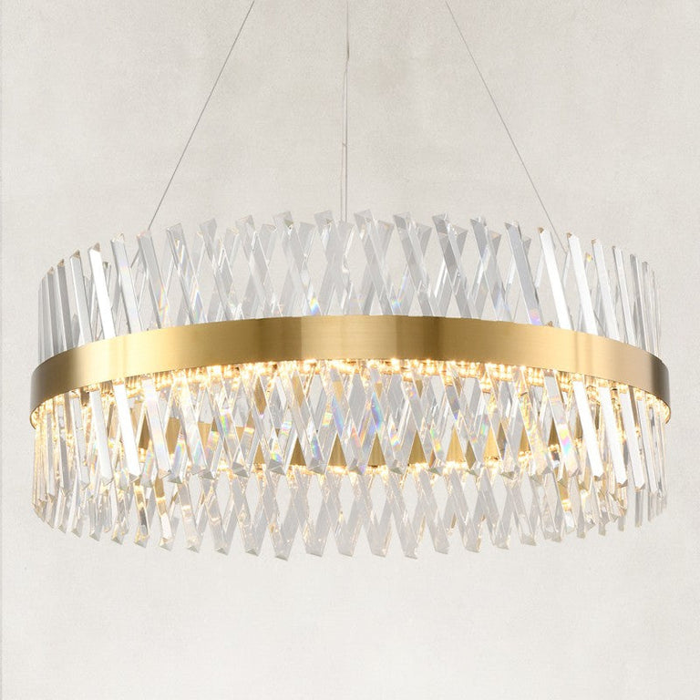Pointed Prism Ring Chandelier