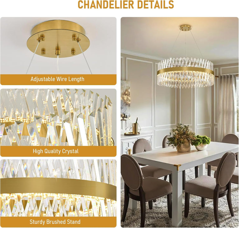 Pointed Prism Ring Chandelier