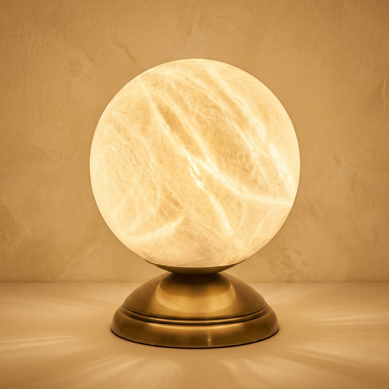 Traditional Orb Table Alabaster by Dalmivik, product or room detail view
