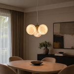 Triple Orb Cluster Alabaster Pendant Light by Dalmivik, product or room detail view